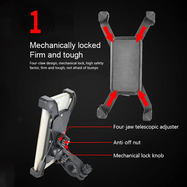 Bike Phone & Mobile Mount Anti Shake and Stable Cradle Clamp with 360° Rotation - Image 6