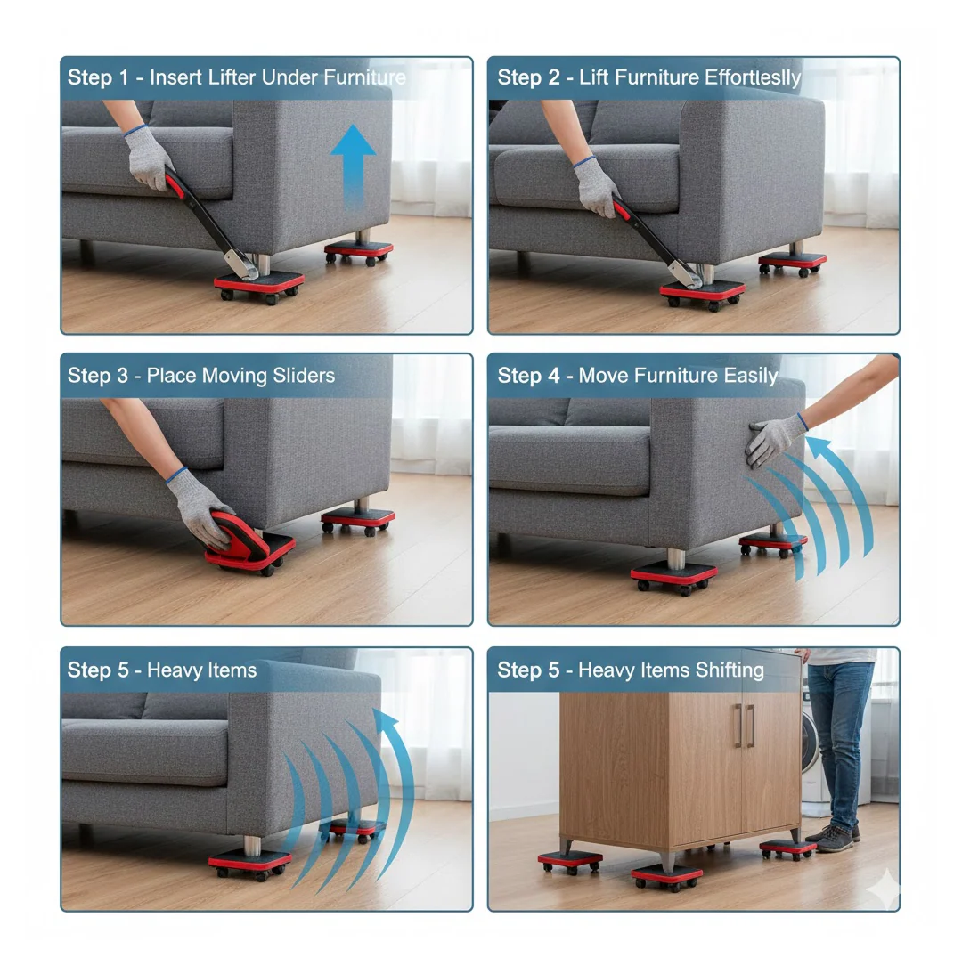 Heavy-Duty Furniture Lifter & Shifting Tool - Image 5