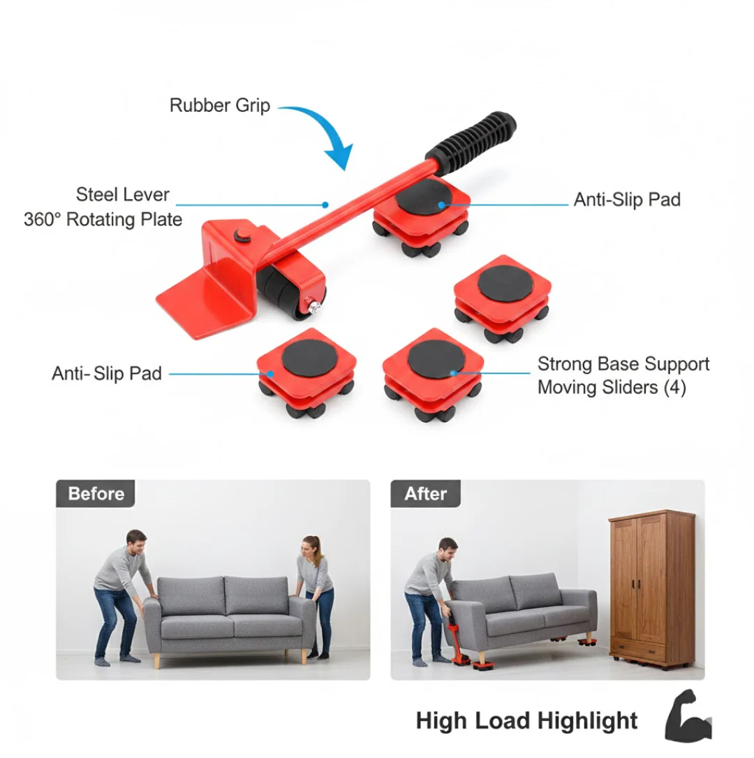 Heavy-Duty Furniture Lifter & Shifting Tool - Image 6