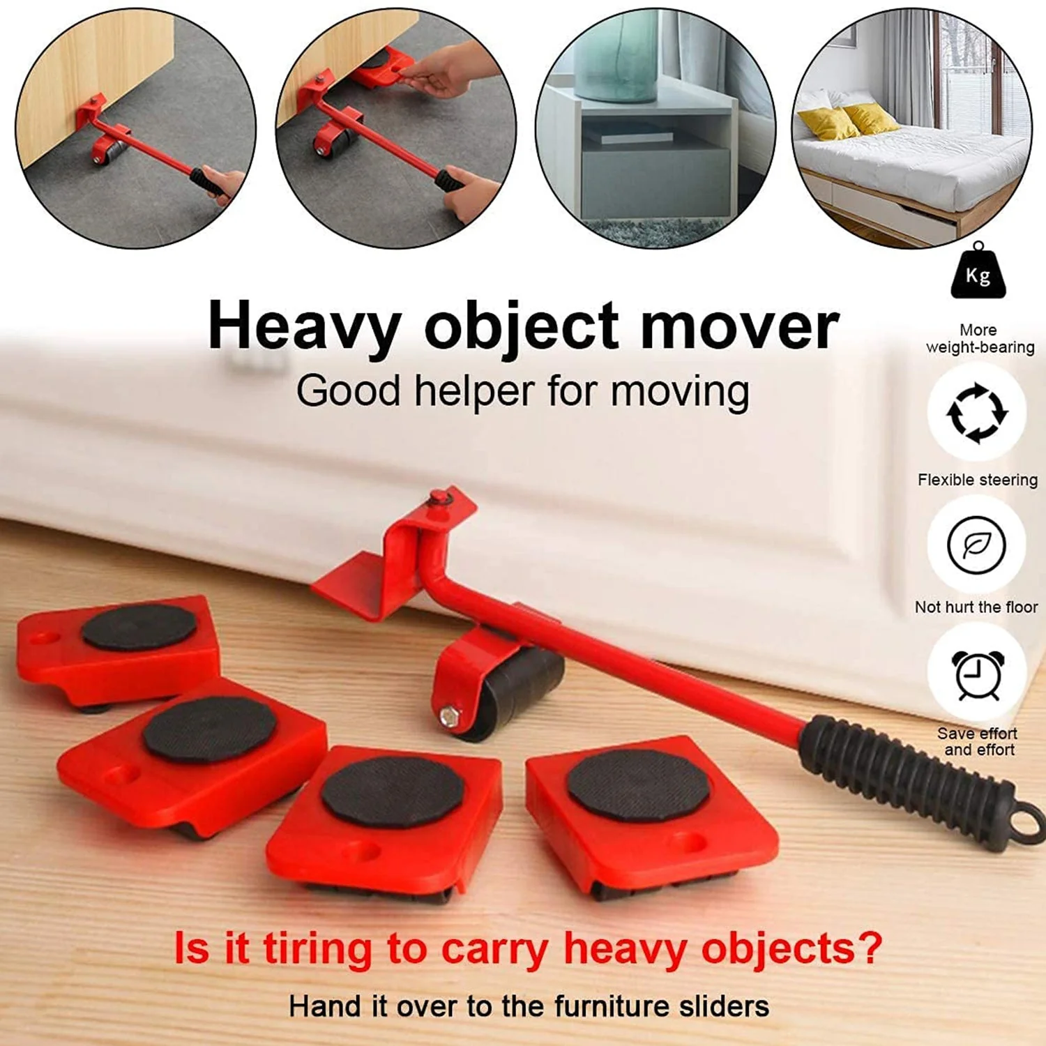 Heavy-Duty Furniture Lifter & Shifting Tool - Image 9