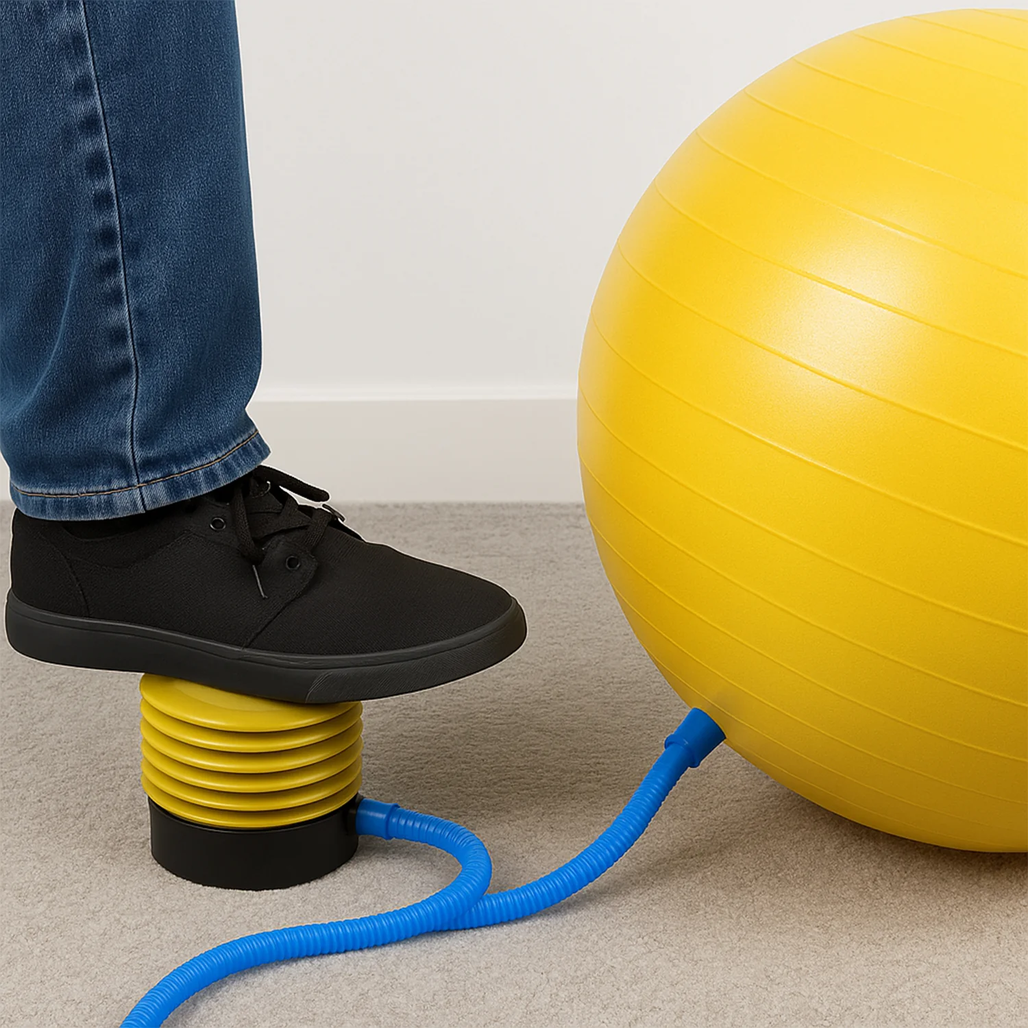 Portable Foot Air Pump with Hose - Image 6