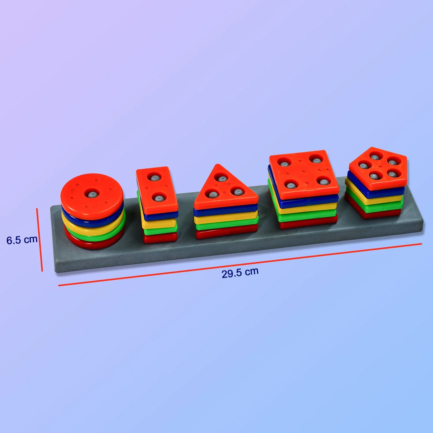 Geometric Brick with box- 5 Angle Matching Column Blocks for Kids - Image 5