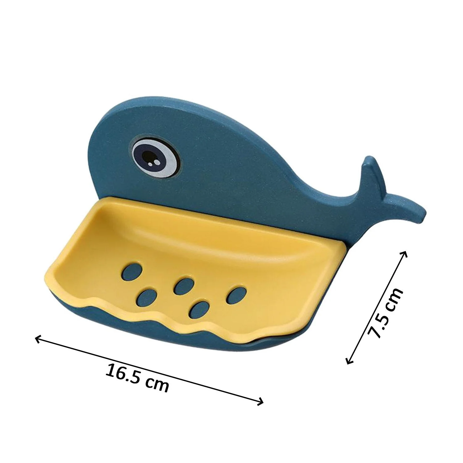 Fish Shape Soap Dish Adhesive Waterproof Wall Mounted Bar Soap Dish (Pack of 2Pc) - Image 5