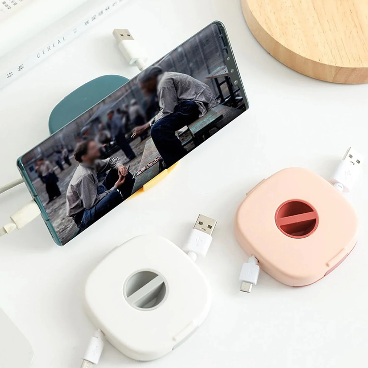 8Pcs Mobile Accessories Combo In Zip Printed Pouch Bag - Image 3