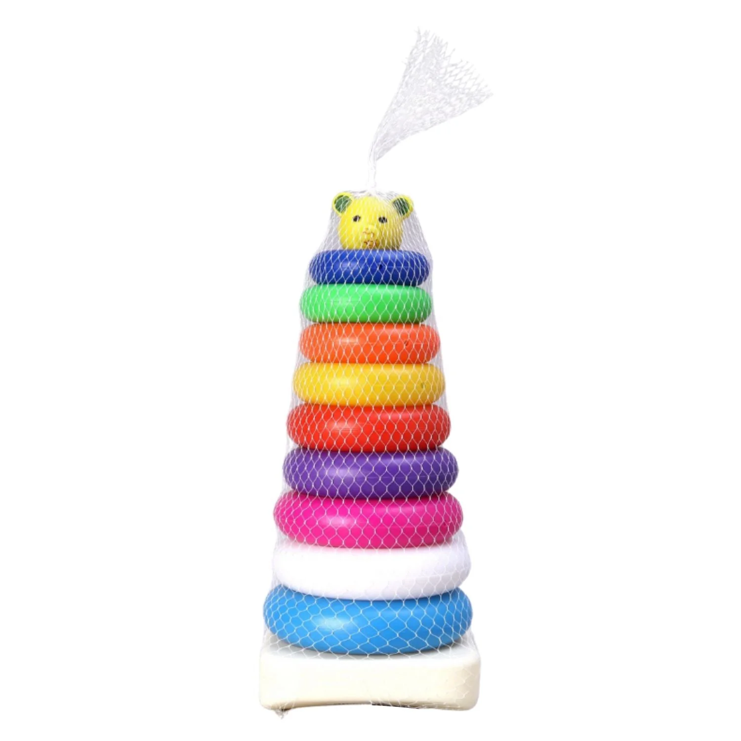 Plastic Baby Kids Teddy Stacking Ring Jumbo Stack Up Educational Toy 9pc - Image 4