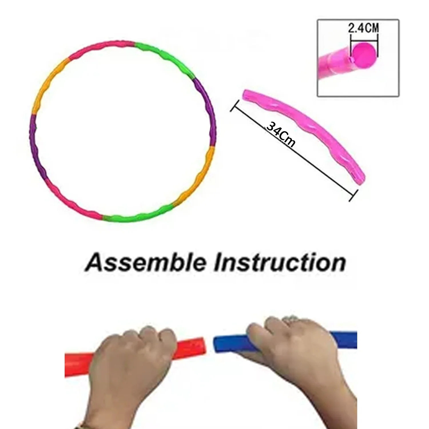 Hoops Hula Interlocking Exercise Ring for Fitness  (8 Pcs) - Image 7