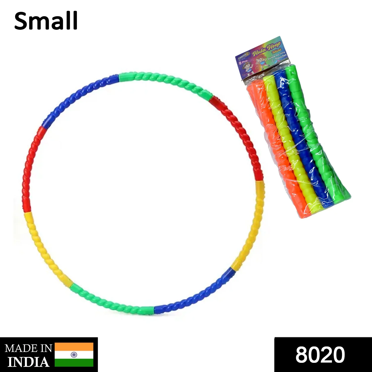 Hoops Hula Interlocking Exercise Ring for Fitness with Dia Meter Boys Girls and Adults (8 Pcs Set) - Image 3