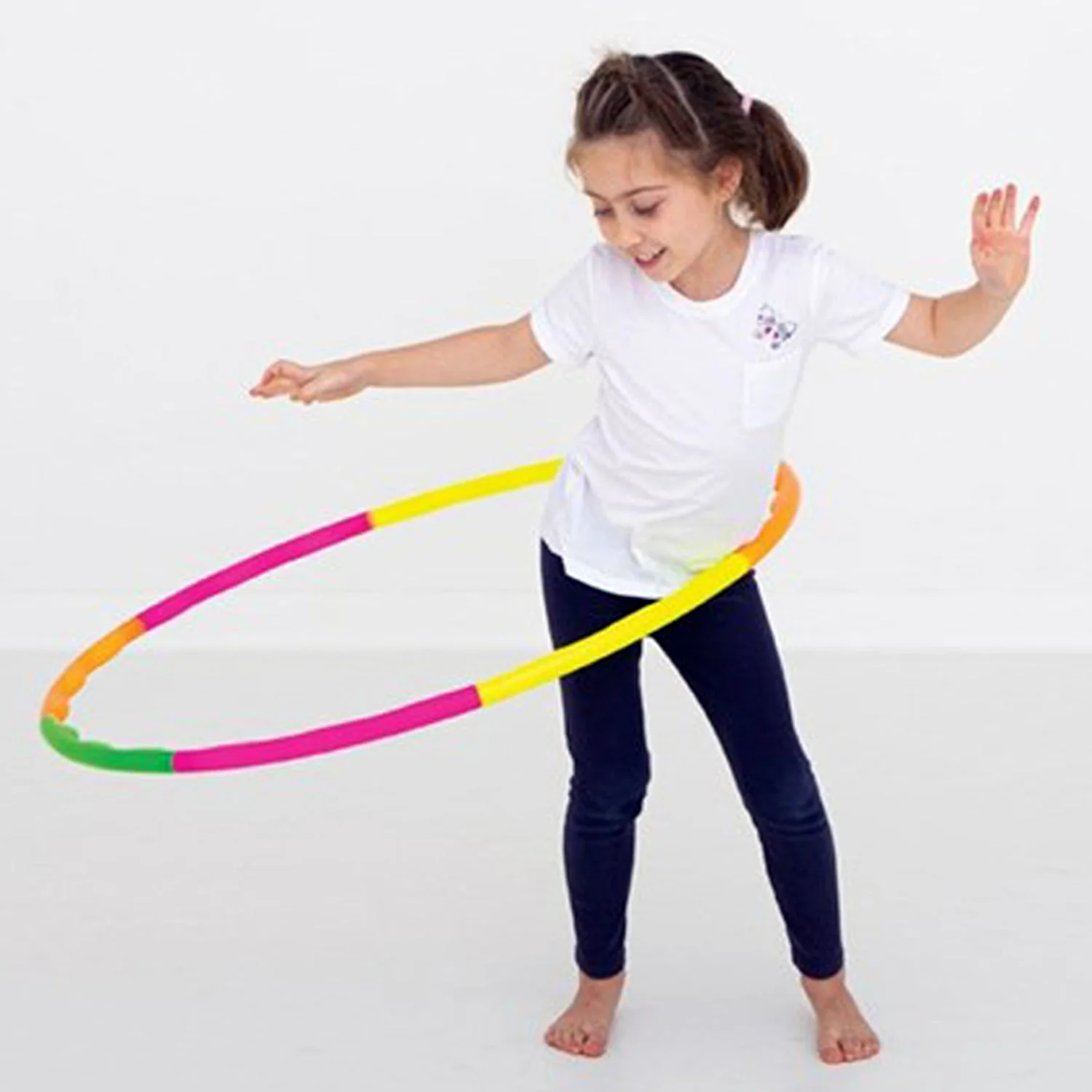 Hoops Hula Interlocking Exercise Ring for Fitness with Dia Meter Boys Girls and Adults (8 Pcs Set) - Image 4