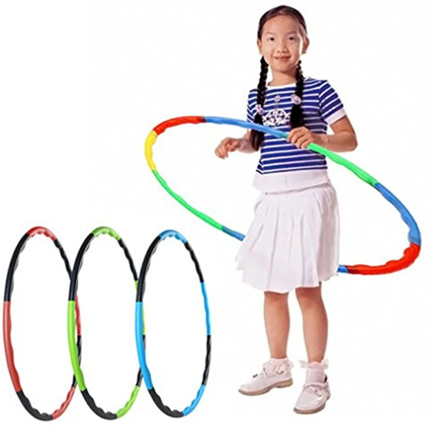 Hoops Hula Interlocking Exercise Ring for Fitness with Dia Meter Boys Girls and Adults (8 Pcs Set) - Image 6