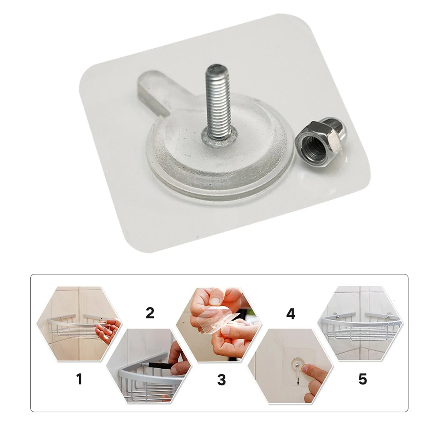 Adhesive Screw Wall Hook for Home & Office Hanging - Image 11