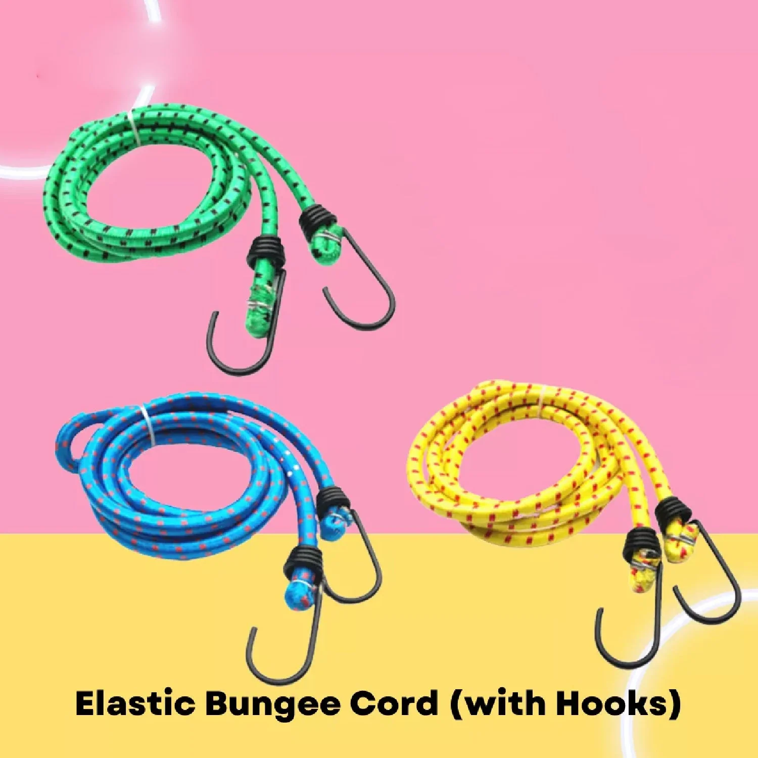 High Strength Elastic Bungee, Shock Cord Cables, Luggage Tying Rope with Hooks - Image 5