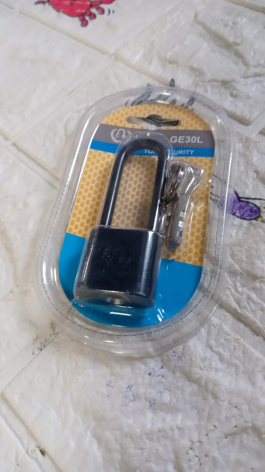 Lock with Key Metal Locker 1 Set Padlock Mini Padlock Beam Plastic (1 pc) - Image 9