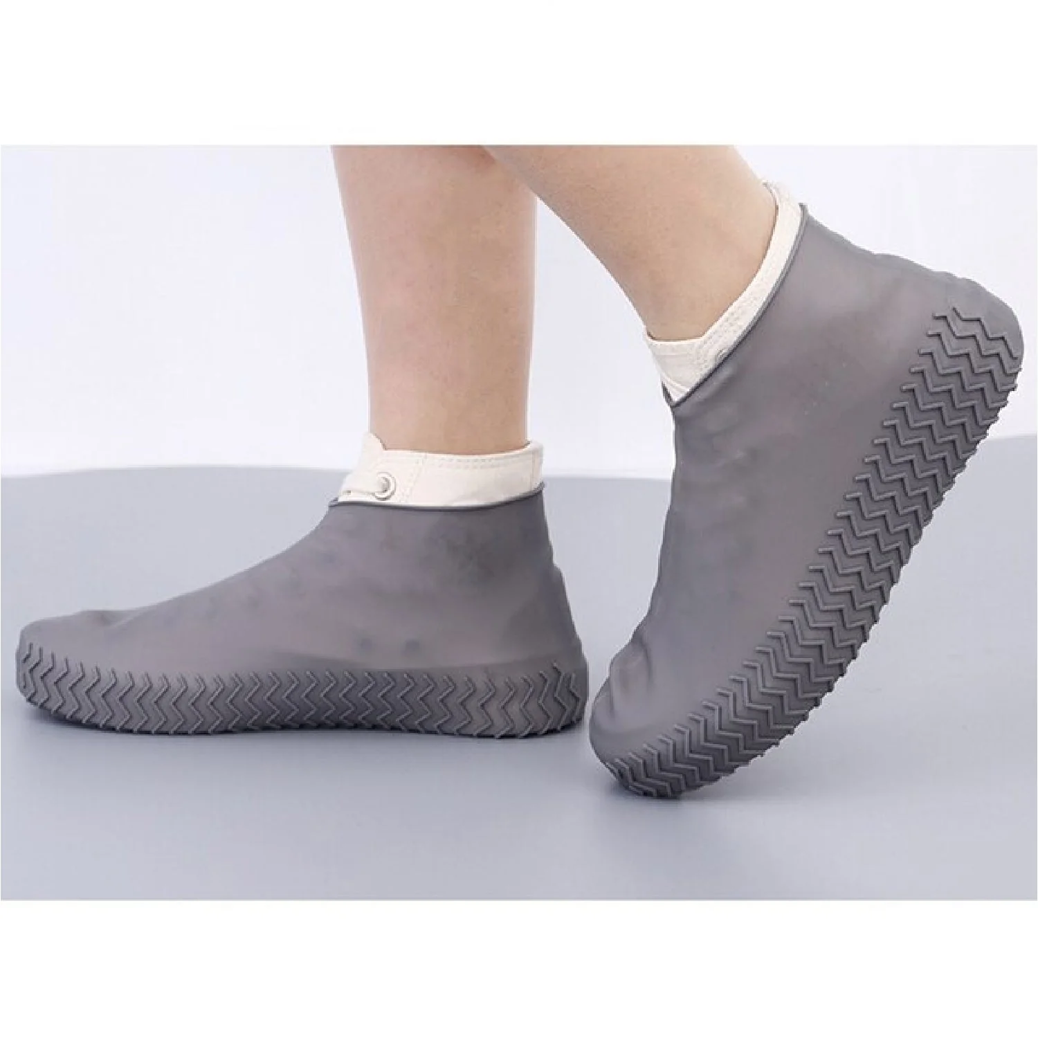 Non-Slip Waterproof Silicone Shoe Cover, Large - Image 3