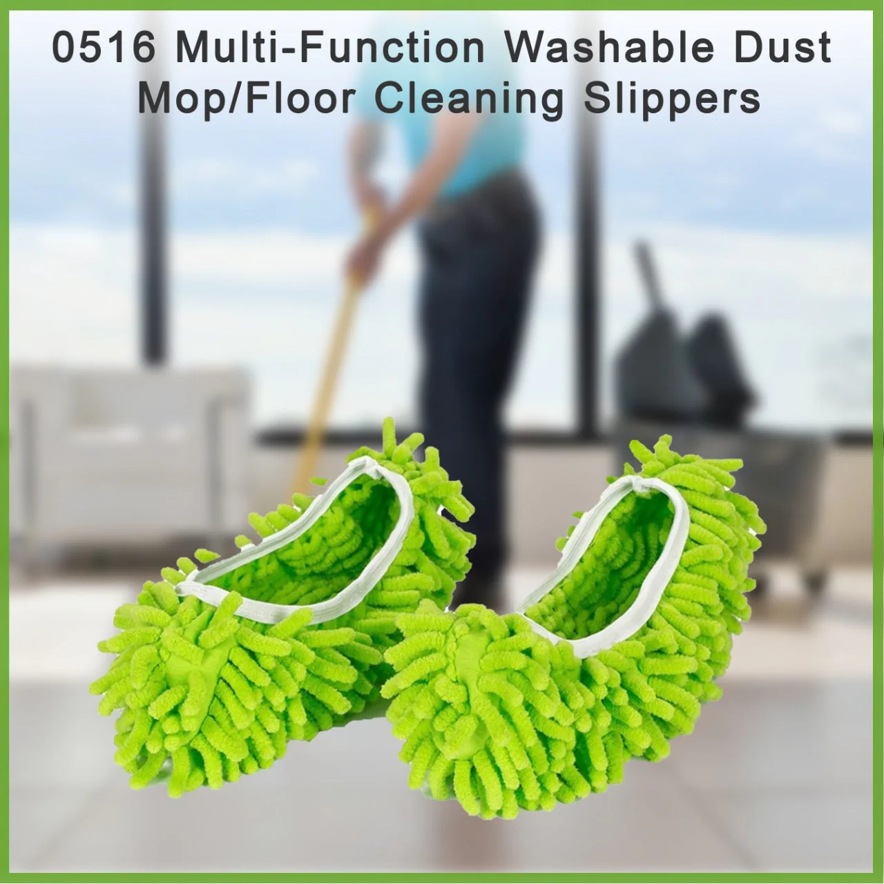 Multi-Function Washable Dust Mop / Floor Cleaning Slippers - Image 5