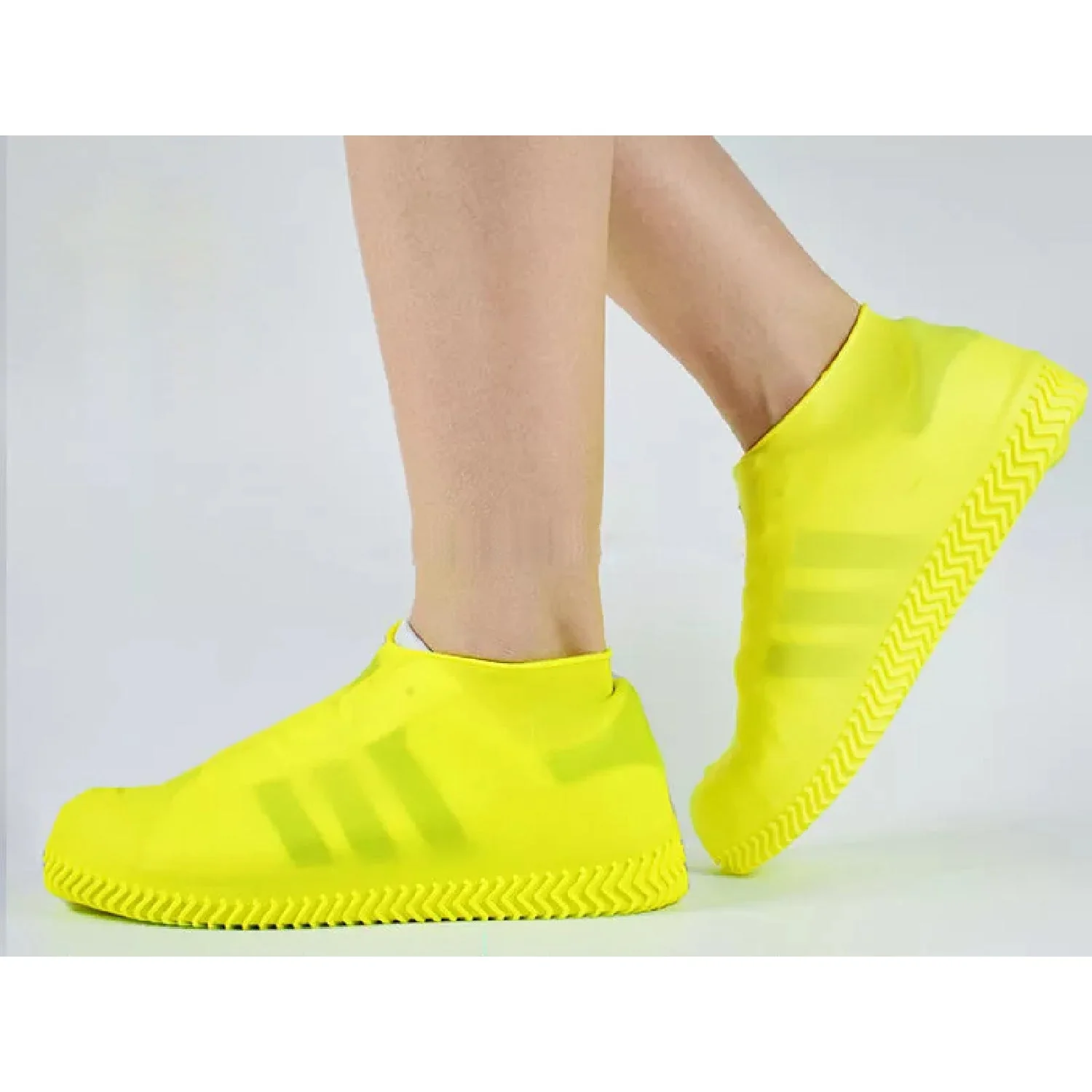 Non-Slip Silicone Reusable Waterproof Boot Shoe Cover (Medium, Mix Color) - Image 5