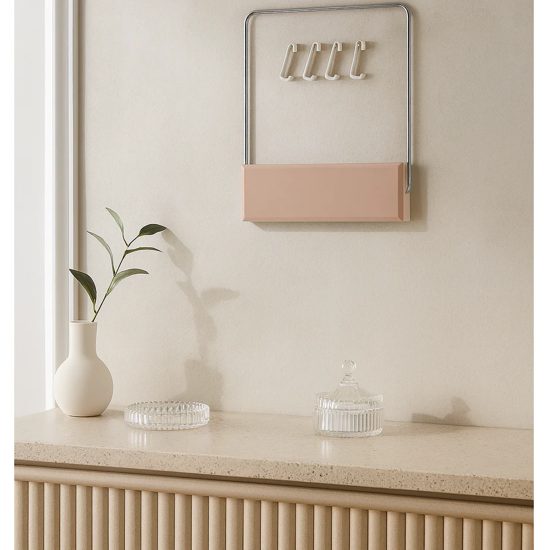 Wall-Mounted Foldable Wash Basin Storage Rack with Self-Adhesive Sticker - Image 4
